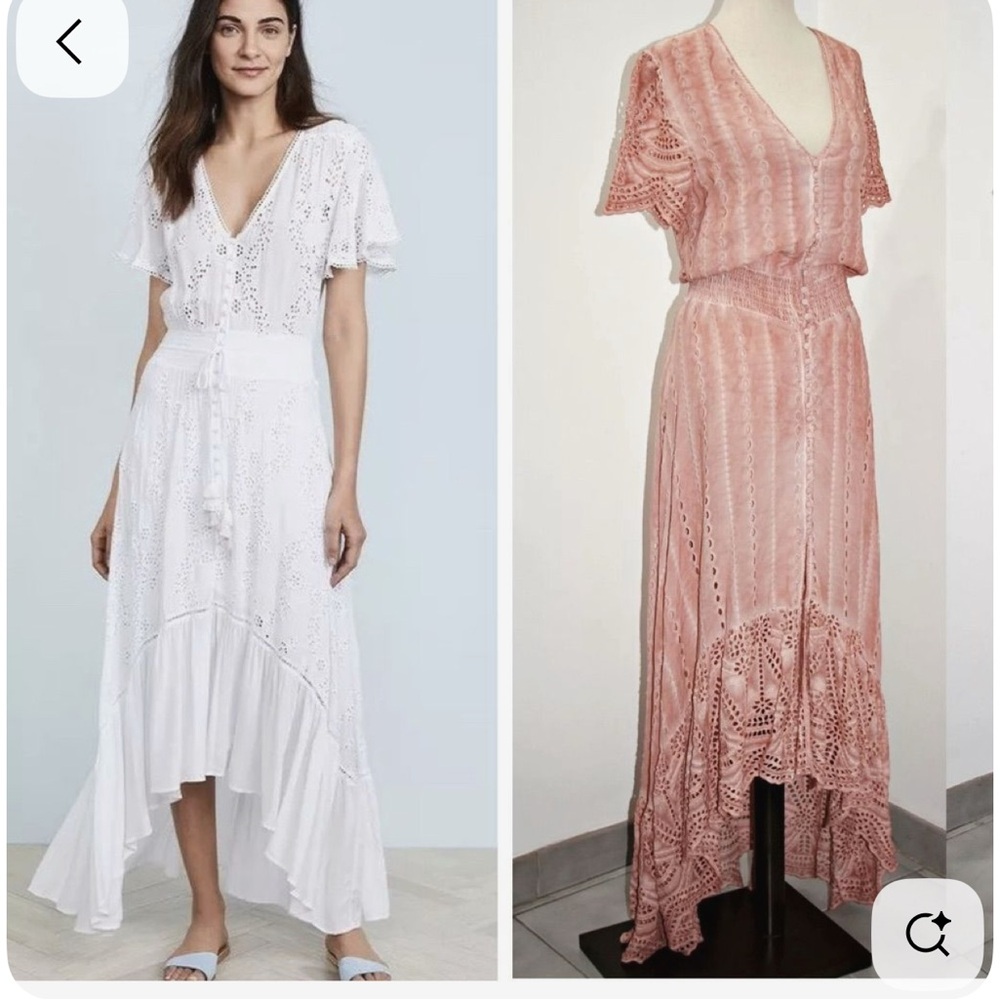 Young Fabulous & Broke Costa Eyelet High Low Dress// Mauve // Large